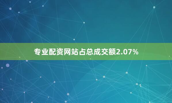 专业配资网站占总成交额2.07%